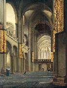 Pieter Jansz. Saenredam The nave and choir of the Mariakerk in Utrecht, seen from the west. oil painting artist